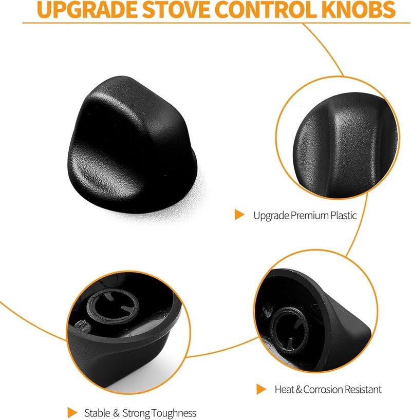 atgestore 2 Pcs Upgraded S99360232 Range Hood Knob Replacement for Broan Range Parts S600348 Black Fan and Light Knobs Broan Range Hood Switch Plastic Control Knobs Nutone Range Vent Hood Knobs - Image 3